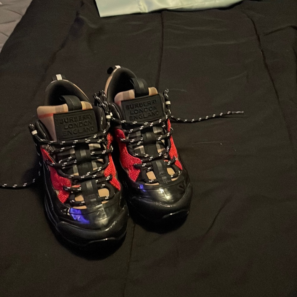 vintage check trainers